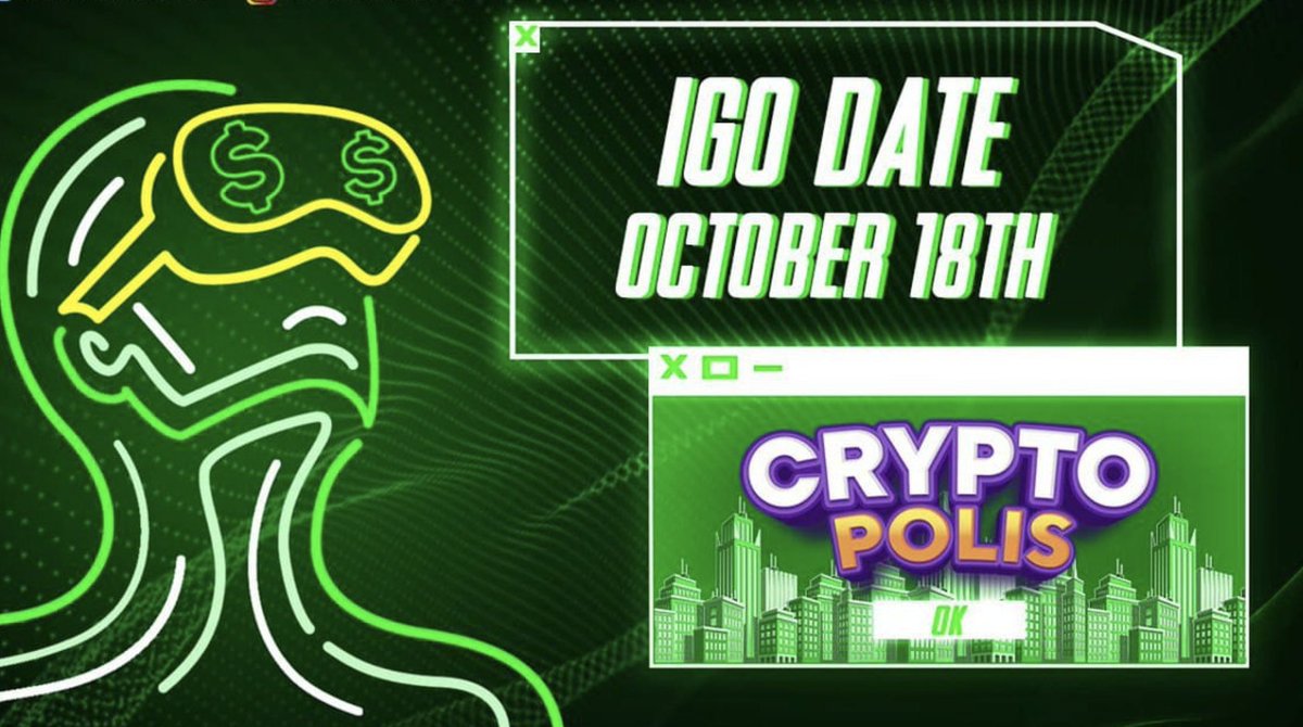 solanagems1000x's tweet photo. #CRYPTOPOLIS #IGO
 DATE ON #GAMEZONE 🚀 MONDAY OCTOBER 18th! 

Buy and stake your $GZONE and claim your guaranteed allocation for this massive IGO! 

100x incoming 🚀🚀🚀🚀🚀🚀🚀

Announcement:

 https://t.co/1bKkQ0YPwB
@gamezone_app @cryptopolisgame @BlueZillaVc https://t.co/qs80M8lRBl