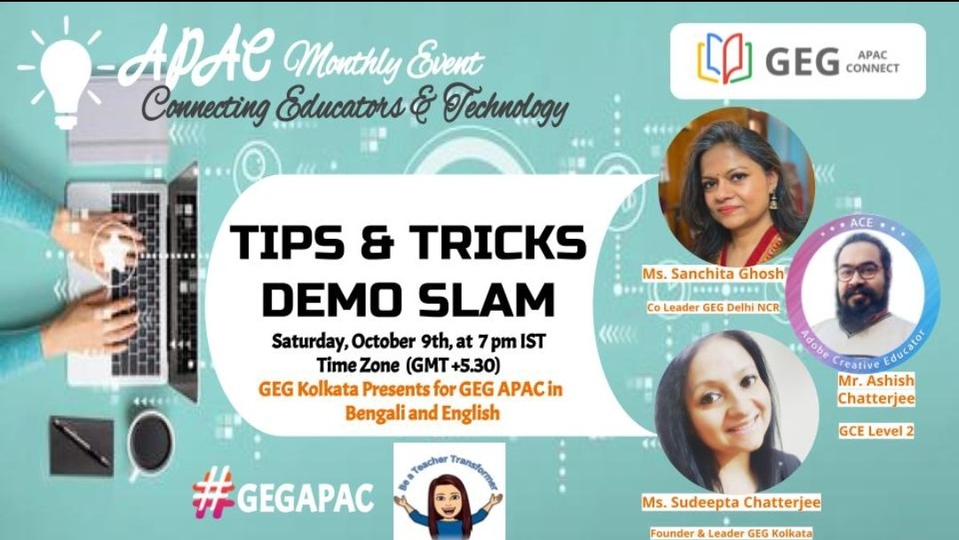 #GEGKolkataINDIA presents for #GEGAPAC Saturday, 9 October 2021, 7pm IST in
Bengali & English on YouTube
youtube.com/watch?v=Sw_QPq… 
@SanchitaGhosh17 @MehraAgarwal @GegProgram @maansdg @nathangildart @jgarygarcia @DrNarjeet @GEGDelhiNCR @GEGPune @GEGAhmedabad @GlobalGEG