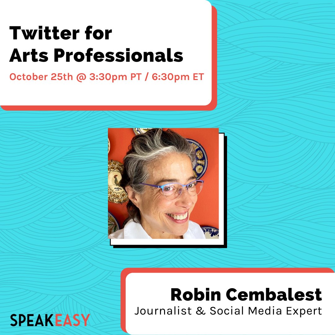 Your fall social media syllabus: learn strategies and best practices for <a href="/instagram/">Instagram</a> and @Twitter in my lively webinars designed for arts professionals of all levels <a href="/heyspeakeasy/">Speakeasy</a> speakeasy.com/speaker/robin-…