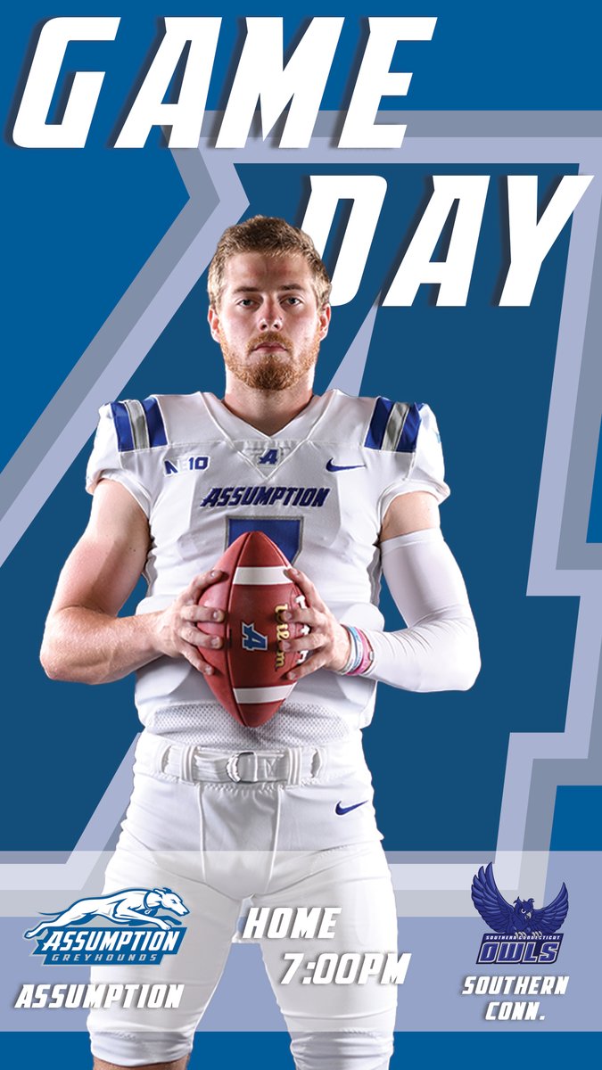 Football is home tonight against Southern Connecticut at 7:00pm. Come watch in person or follow along online:
Live stats: bit.ly/3oDnONh
Video: bit.ly/3n096Pj
Program: bit.ly/3oJgob3