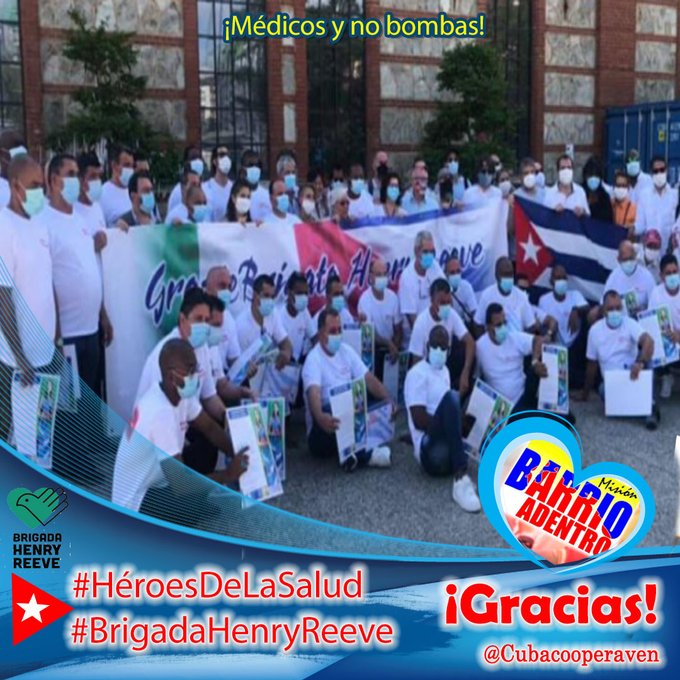 cubacolabora's tweet photo. La inteligencia cultivada, el capital humano es lo que hace posible que podamos hablar de miles de médicos ayudando a otros países. 

#CheMédicoInternacionalista #HéroesDeLaSalud #CubaPorLaVida #CubaCoopera 

@cubacooperaven @cubacolabora @FidelidadACuba @Besnoymp_26 @PardoRegla https://t.co/lXvWzv7LiF