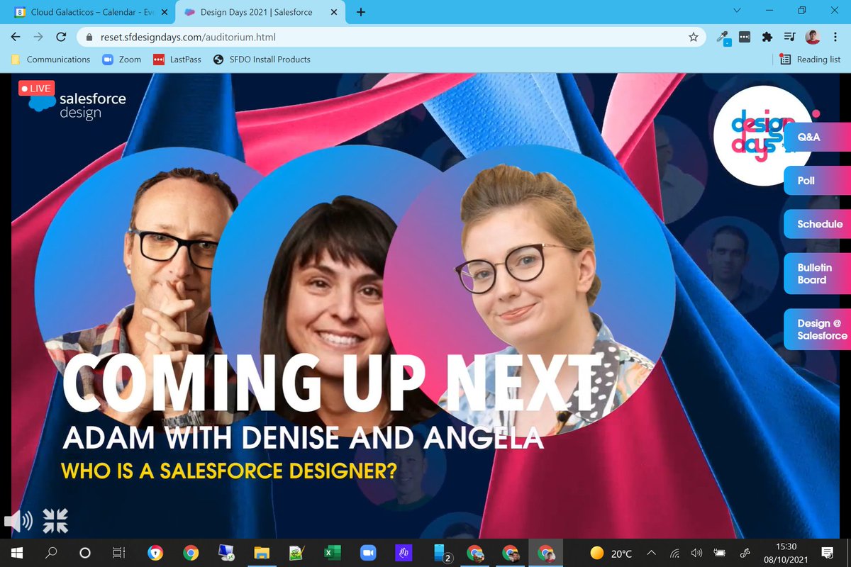 ThisIsMarkJones's tweet image. Getting set to watch #sfdesigndays session featuring @doti, @nadise and @AngieDigital ... check it out now at reset.sfdesigndays.com/auditorium.html #salesforce #salesforcedesign