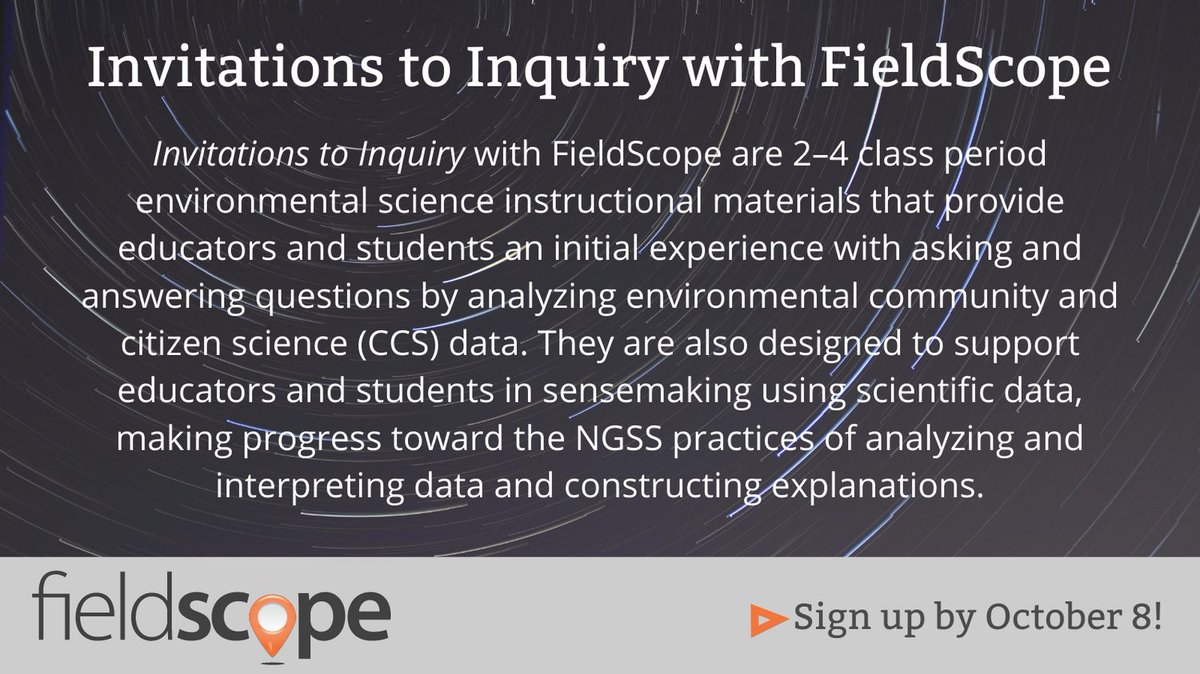 BSCSorg's tweet photo. Choose the #professionallearning that’s right for you: live Zoom sessions or an online, self-paced course! Both opportunities are FREE & open to any educator interested in #communityscience & #citizenscience or using #data in the classroom. https://t.co/2ErrxAsoDH #NGSSed #STEMed https://t.co/jabXLJS47C