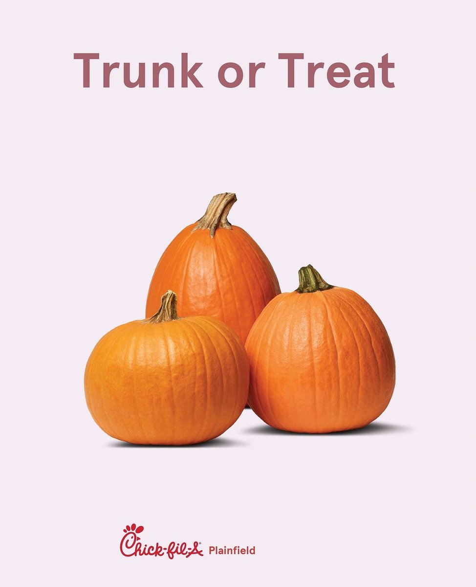 ChickPlainfield's tweet photo. Join us October 21 from 5:30-7pm for some Halloween fun!
Email plainfield.fsu@chick-fil-a.com if you are interested in being a vendor. https://t.co/42VuhPBfoE