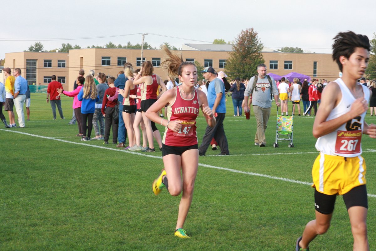 SIWolfpackXCTFG's tweet photo. Meghan Semmer was our top varsity finisher (6th) for the third straight week, running 19:04 for the fastest time on the team this year and a big PR. And she closes the gap on the all-time Semmer 3-mile list (Maddie 18:59.4)! https://t.co/3yTbuzaLP4