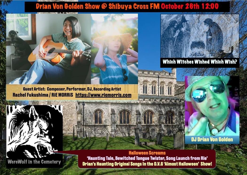 riemorrisvibes's tweet photo. RiE MORRiS on ShibuyaCross FM "Drian Von Golden Show" on 10/26 12pm 🎃
@shibuyacrossfm
#riemorris #shibuyacrossfm #drianvongoldenshow #friendship #hipland #newrelease https://t.co/TyALtvtEPz