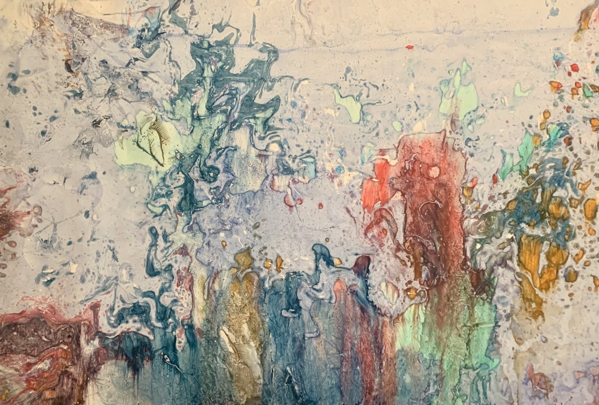 ArtistTesta's tweet image. "Competing Obsessions" (L) "Conversation of Earth" (R)