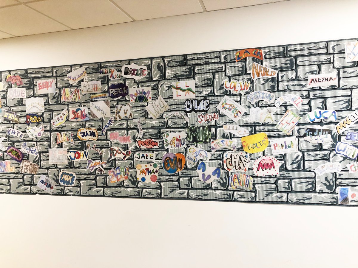 SSSASsaints's tweet photo. In our first all-school Middle School project, visual art students explore the art of typography, using graffiti-style lettering to create bold, unique name designs. #SaintsCreate #SaintsConnected #thesaintslife https://t.co/XdQ8PrTV66