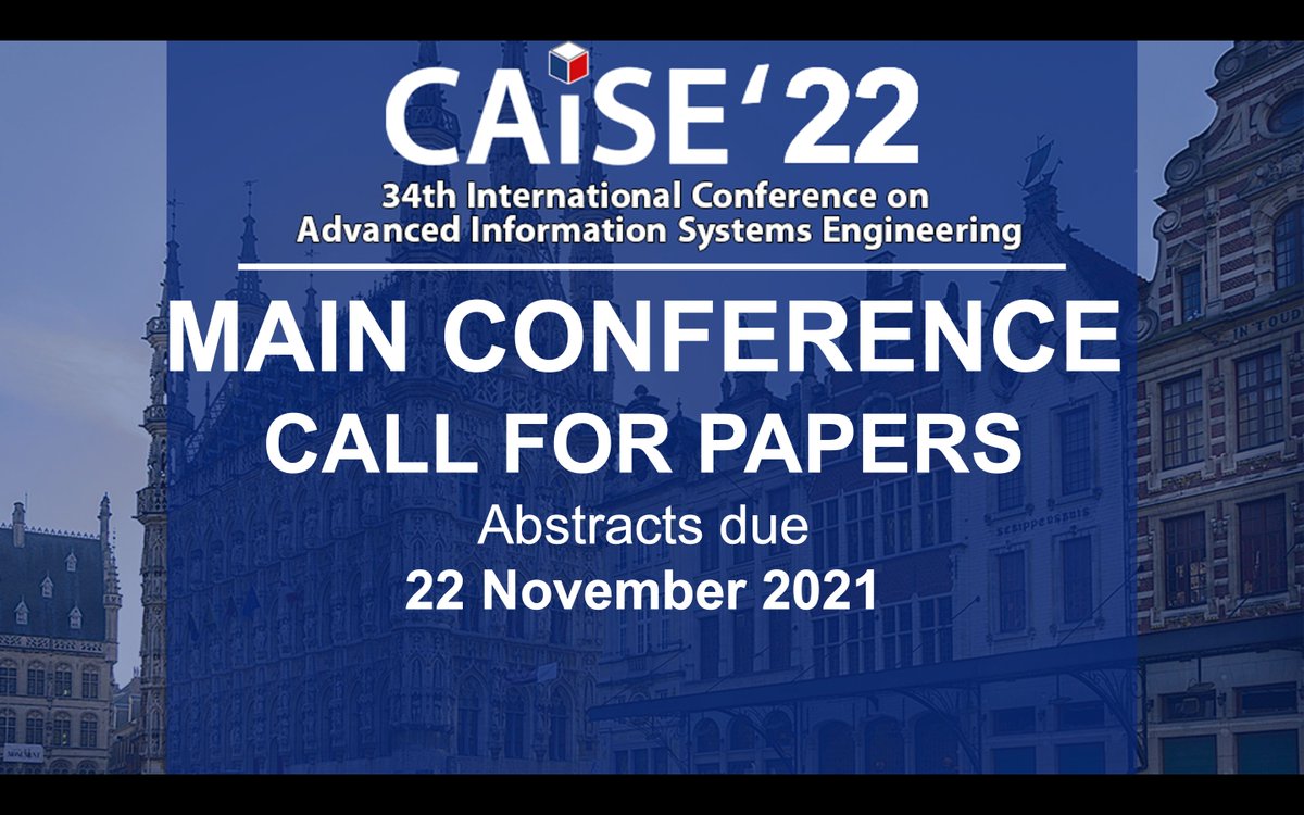 Didn’t start writing your CAiSE’22 paper yet? Stop procrastinating and start now! Deadline is approaching, less than 2 months! Remember to focus on “Inf. Systs. in the post-COVID era: reconciling the best of both worlds”.
Check deadlines and more info at caise22.org/calls