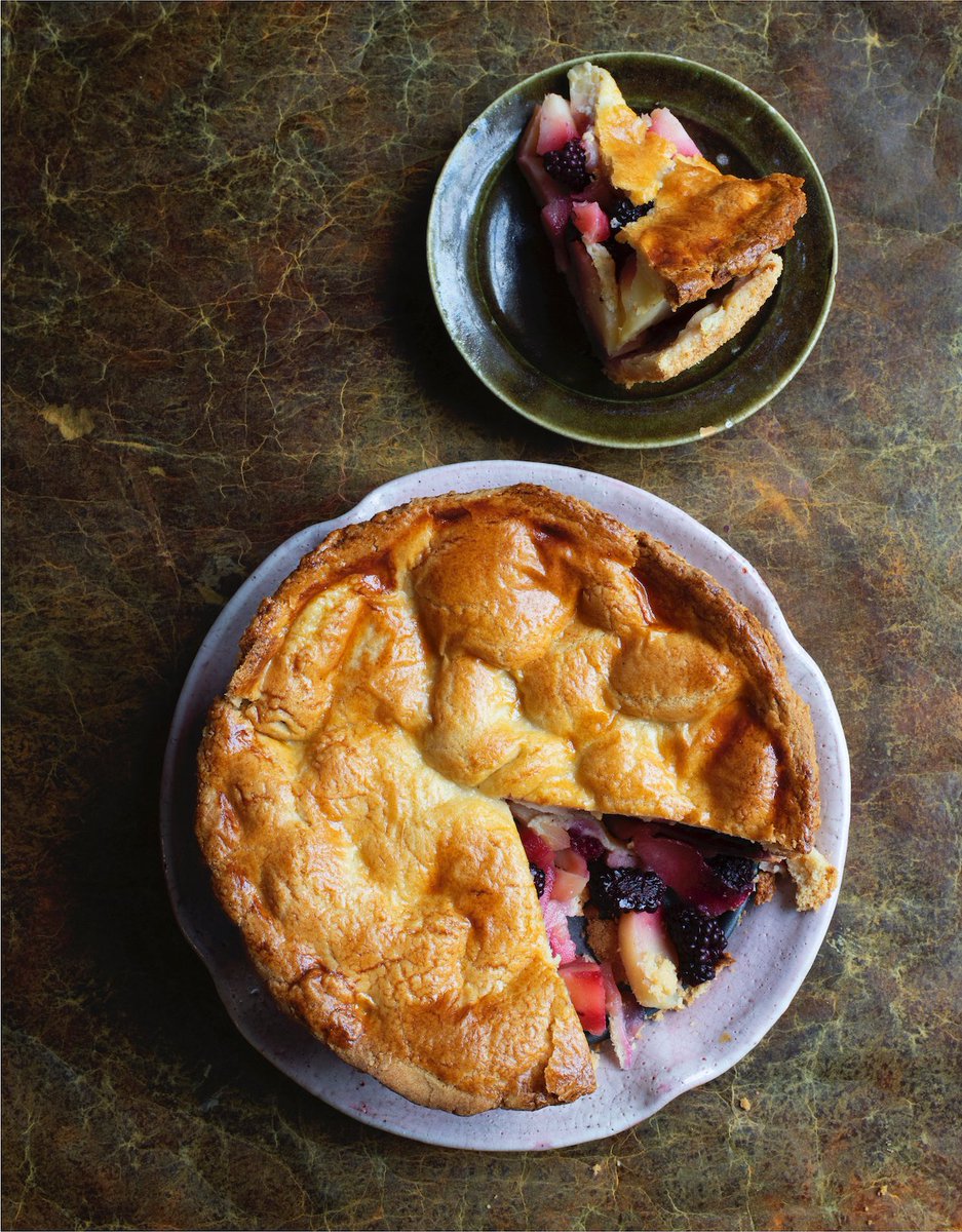 New OFM with tomorrow's @ObserverUK: autumn recipes from @NigelSlater, brilliant sweet and savoury bakes from @mylittlecaketin, and Monica Galetti's life on a plate, Photo of @NigelSlater's blackberry & apple pie by Romas Foord