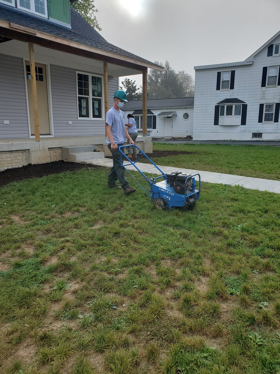 What a difference a week makes at the @CTC_House.  Created beds, and lawn aeration and overseed.  Thanks to our industry partners: Rentals Unlimited, FALCAN and Outdoor Illumination.  #fcpscte