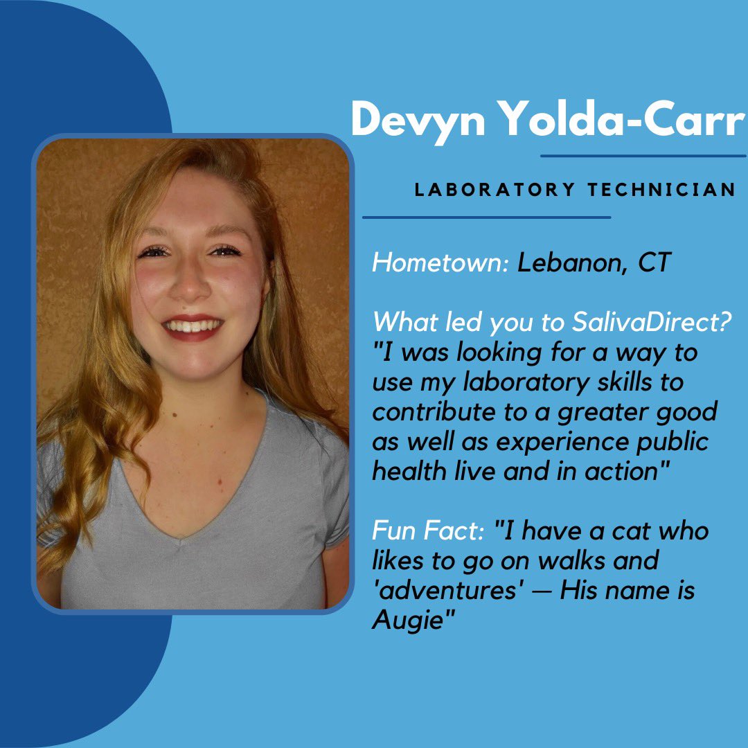 saliva_direct's tweet image. Meet a couple of our staff members here at @YaleSPH @saliva_direct ! This week&apos;s feature includes Sydney Steel and Devyn Yolda-Carr! 

#featuredstafffridays #spitsquad #meettheteam #SalivaDirect #Yale #ysph