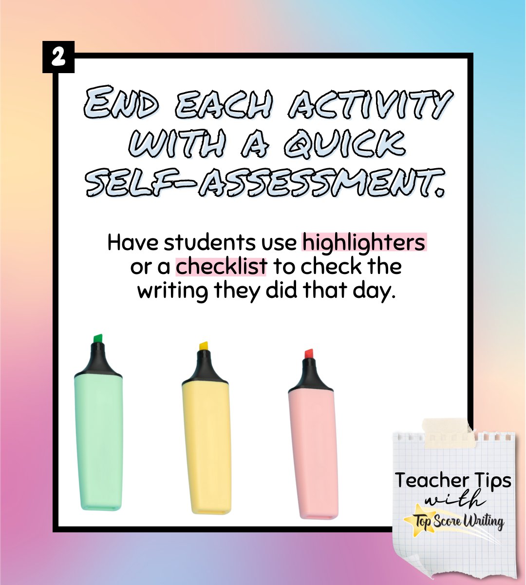 topscorewriting's tweet photo. It’s important for students to know that they can improve as writers. It’s our job as educators to help them learn this.

It is not decided at birth if students will be good writers or not. Like any other skill, writing is something they can get better at if they try.

When w ... https://t.co/UpBXJUW0zT