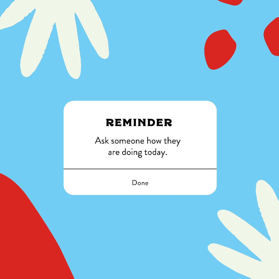 How are YOU doing today? This Sunday (10/10) is World Mental Health Day. Comment below a message you'd like to share with others and feel free to respond back to comments to send some love &amp; kind thoughts. 💗 Take time for yourself this weekend.