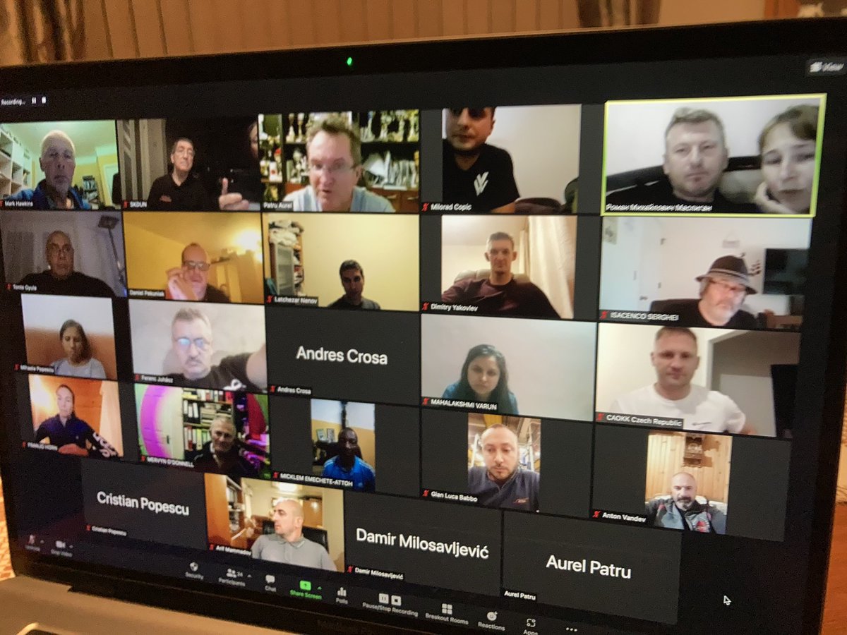 SKDUNorg's tweet photo. World championships planning meeting in progress. Many countries confirmed participation. Covid precautions discussed. Serbia is ready for us #worldchampionships #skdun #karate #budokarate #shotokan https://t.co/d3Vl5dXOG4