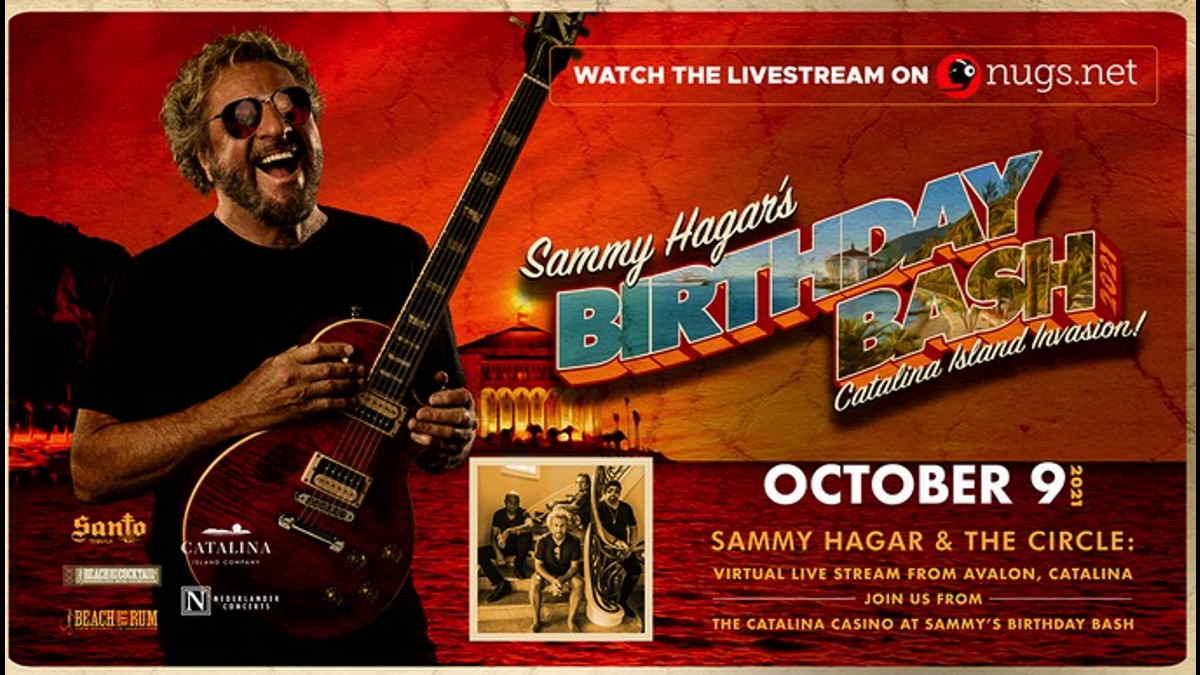 Catch Sammy Hagar's legendary Birthday Bash steaming live from Catalina Island Saturday, October 9 on <a href="/nugsnet/">nugs</a> <a href="/sammyhagar/">Sammy Hagar</a> #redrocker 🤘🤘