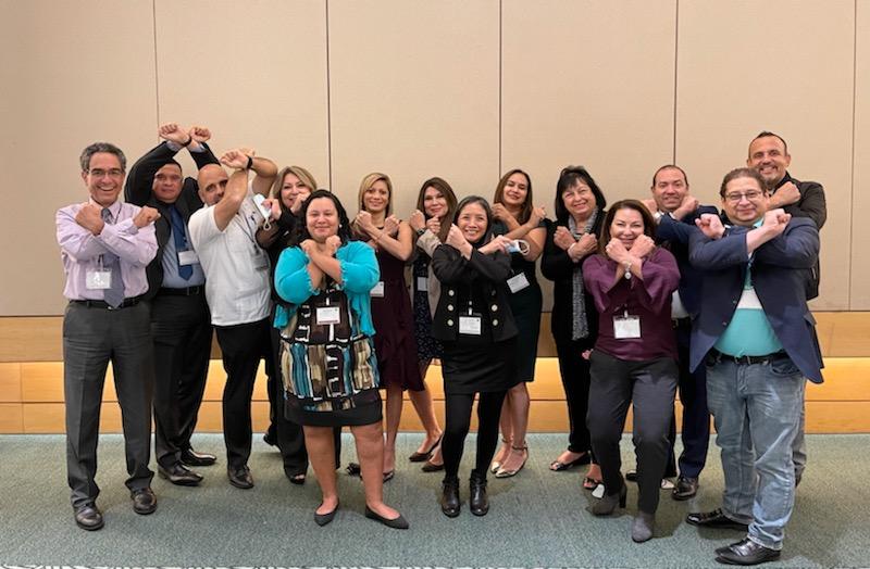 SLAcohortX's tweet photo. @SLAcohortX finally comes together "in-person" after a year of virtual learning. They look forward to their formal graduation taking place tomorrow at the @ALASEDU Education Summit in Washington, D.C. https://t.co/lZrXF4lA3b
