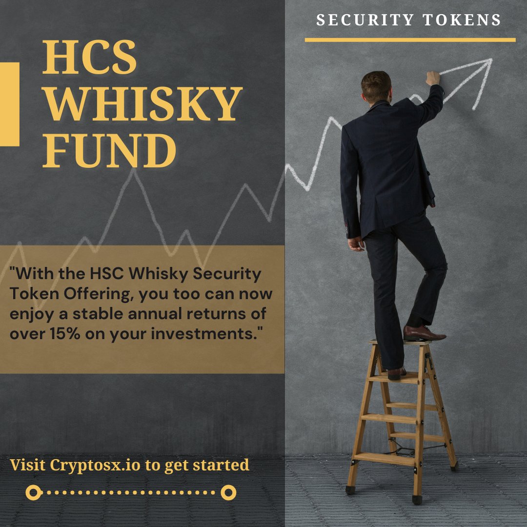HcsWhisky's tweet photo. Blockchain technology has introduced a new class of  highly-profitable alternative investment assets. First it was #Cryptocurrencies, then #NFTs. Today, experts are saying that #SecurityTokens are up next.

Get started now with the HCSWhisky Fund STO.   #whiskylife #blockchain https://t.co/lBMUNR1Vlv