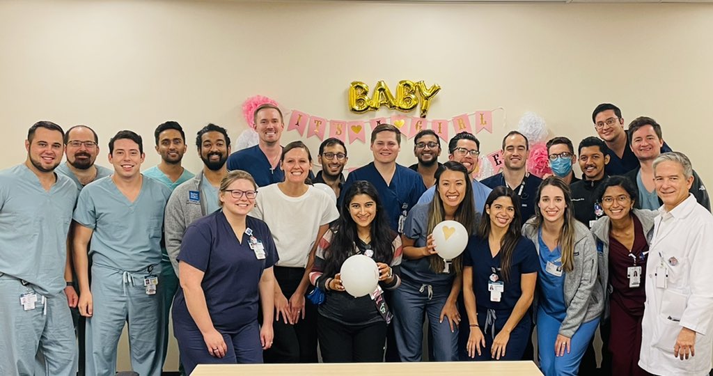 As a #womaninmedicine I am so happy that I am not only supported, but celebrated for having a baby during residency! 🥰 @futureradres find a program & PD that will cherish life’s milestones with you throughout the four years! #radres @RadiologyChicks @drpedrodiaz @BCM_Radiology