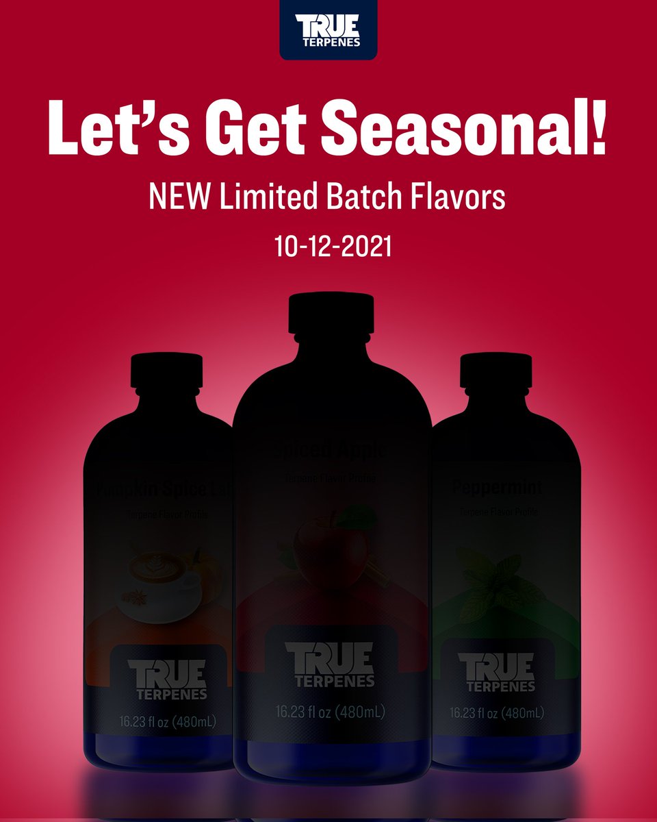 TrueTerpenes's tweet image. NEW seasonal profiles are coming! #TrueTerpenes #MjBiz #cannabisindustry #cannabuisness #Terpenes