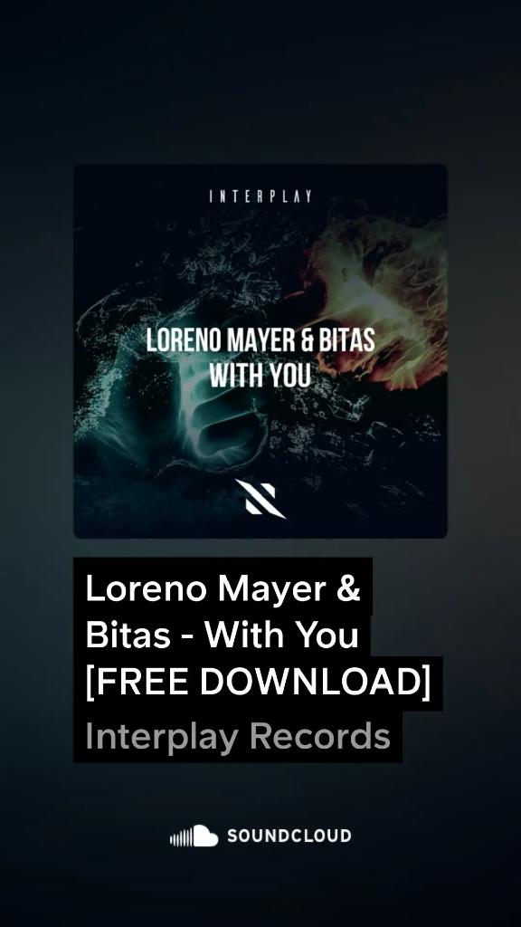 Escucha Loreno Mayer &amp; Bitas - With You [FREE DOWNLOAD] de Interplay Records en #SoundCloud
soundcloud.app.goo.gl/HtBrx
