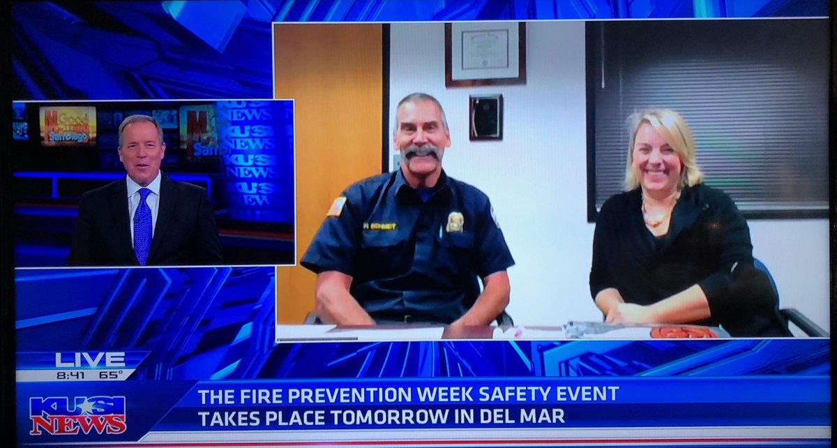 Thanks @JasonAustell @KUSI_GMSD for helping get the word out about our FREE Fire Prevention Safety Event tomorrow, Saturday, October 9th at the Del Mar Fairgrounds. The event will run from 10:00am to 1:00pm.@Burn_Institute @RSF_Fire @EncinitasGov @delmartimes @CitySolanaBeach