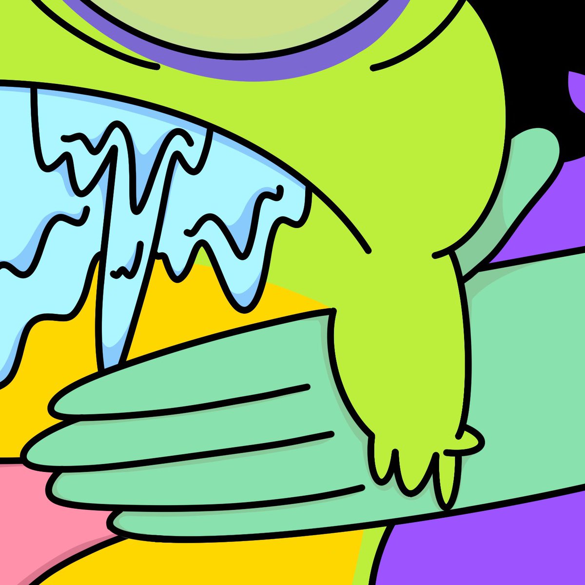 StrayNFTStudio's tweet photo. Ahh yes green hands🐸💕 reminds me of @DamnitEdward s hands… maybe? perhaps!? #NFTCommunity #nftcollector #NFTLAUNCH #NFT #NFTart https://t.co/QoI4thaIup
