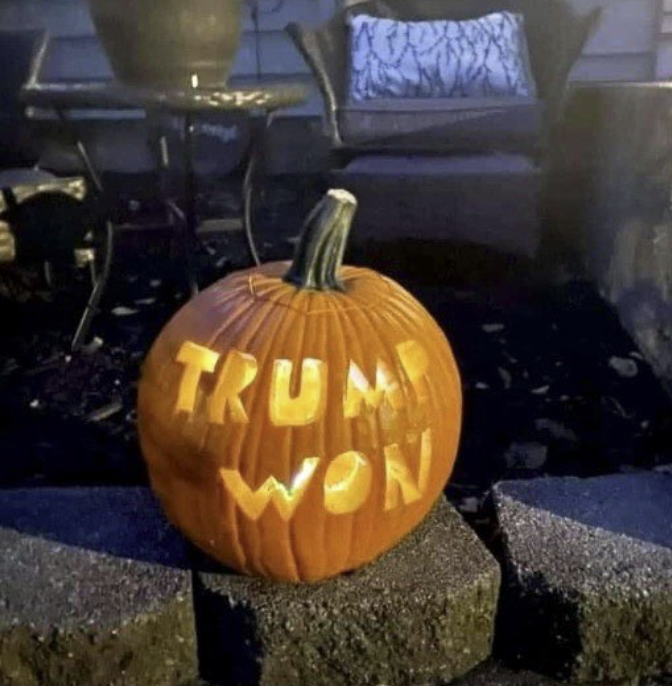 RealMattCouch's tweet photo. I was told that the pumpkin my kids carved also said "Let's go Brandon" by a neighbor.... Who knew... Let's go Brandon means lots of things apparently! https://t.co/3ivkCaSXa1