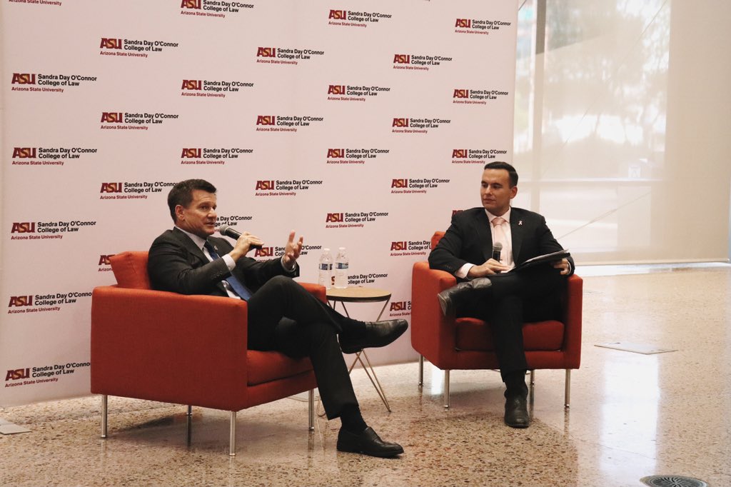 SeligSLB's tweet photo. 📸 from the Selig Speaker event yesterday! Thank you to Mr. Bidwill for coming to speak to us, and thank you to everyone who attended 🔱
 
#ForksUp #SeligSLB #AZCardinals https://t.co/RfAVX3JTWR