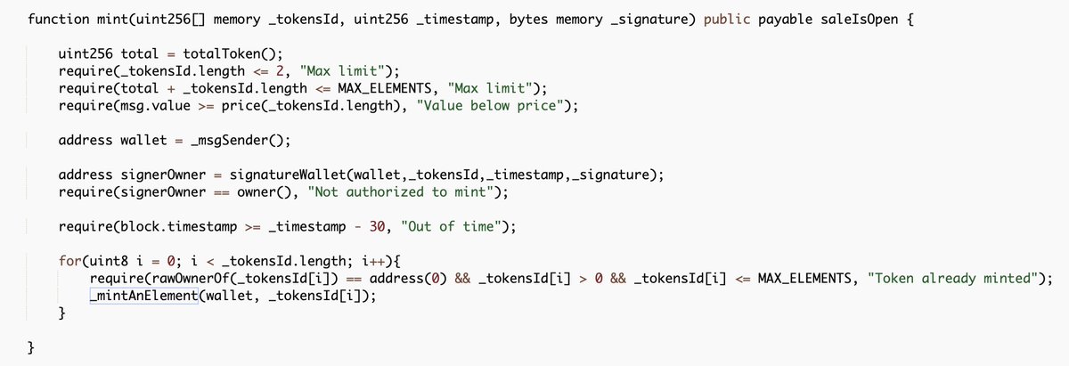 <a href="/MekaVerse/">MekaVerse</a> just straight up minted specific token IDs to specific addresses without ANY attempt at randomness. Provenance hash and token offset are completely absent. This is so incredibly sus 🧐