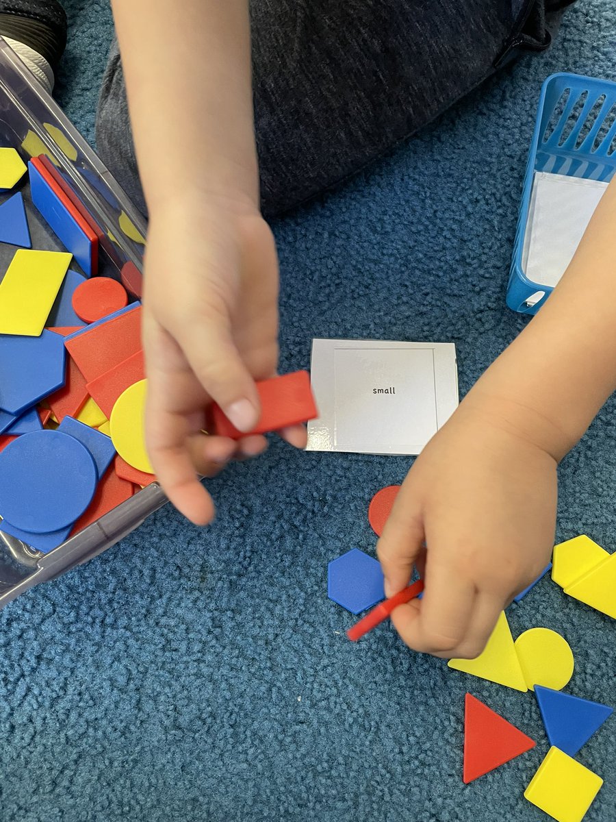 Spending some time in kindergarten this morning sorting objects by their attributes