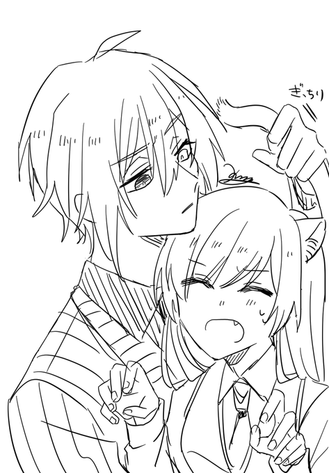 はろいんにかこつけて描きたいオー晶♀ラフです 