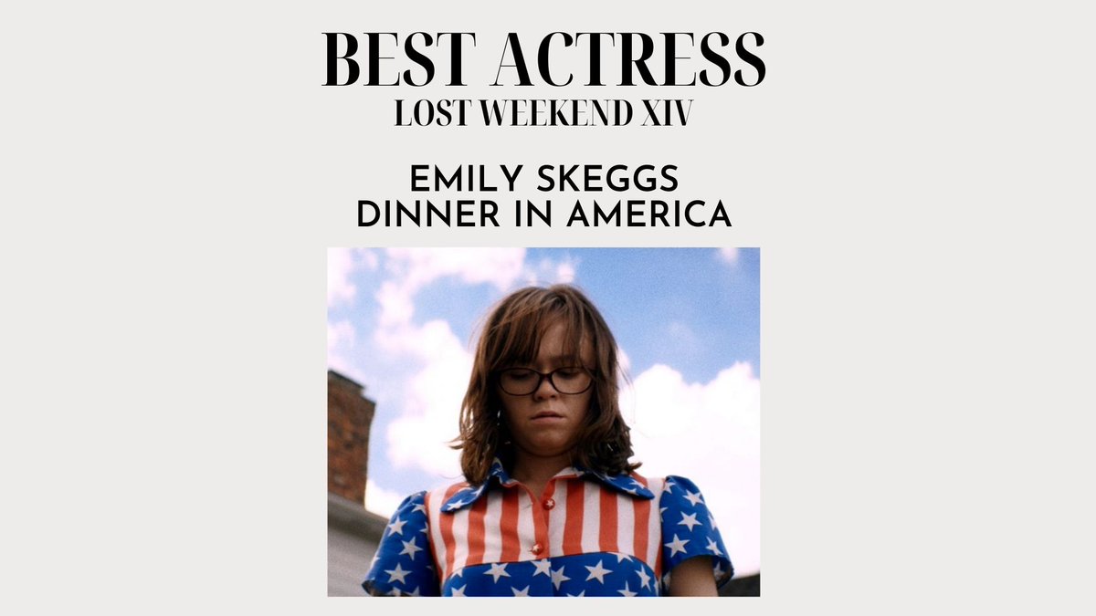 CinemaBandwagon's tweet photo. The ROBOT AWARD this year for BEST ACTRESS at our #LostWeekendXIV Film Festival at @alamowinchester had so many great selections based on outstanding performances, but we are proud to announce this year's winner is:
EMILY SKEGGS with DINNER IN AMERICA
@AdamRehmeier @EDSkeggs https://t.co/27CENmNaGa