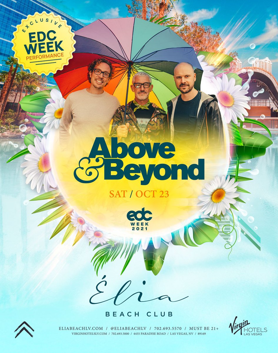 aboveandbeyond's tweet photo. We can't wait to return to Vegas for EDC Week. We'll see you on October 23rd at @eliabeachlv 🇺🇸 
Final tickets: https://t.co/Cai7m60imQ https://t.co/DlYWWwUUBn