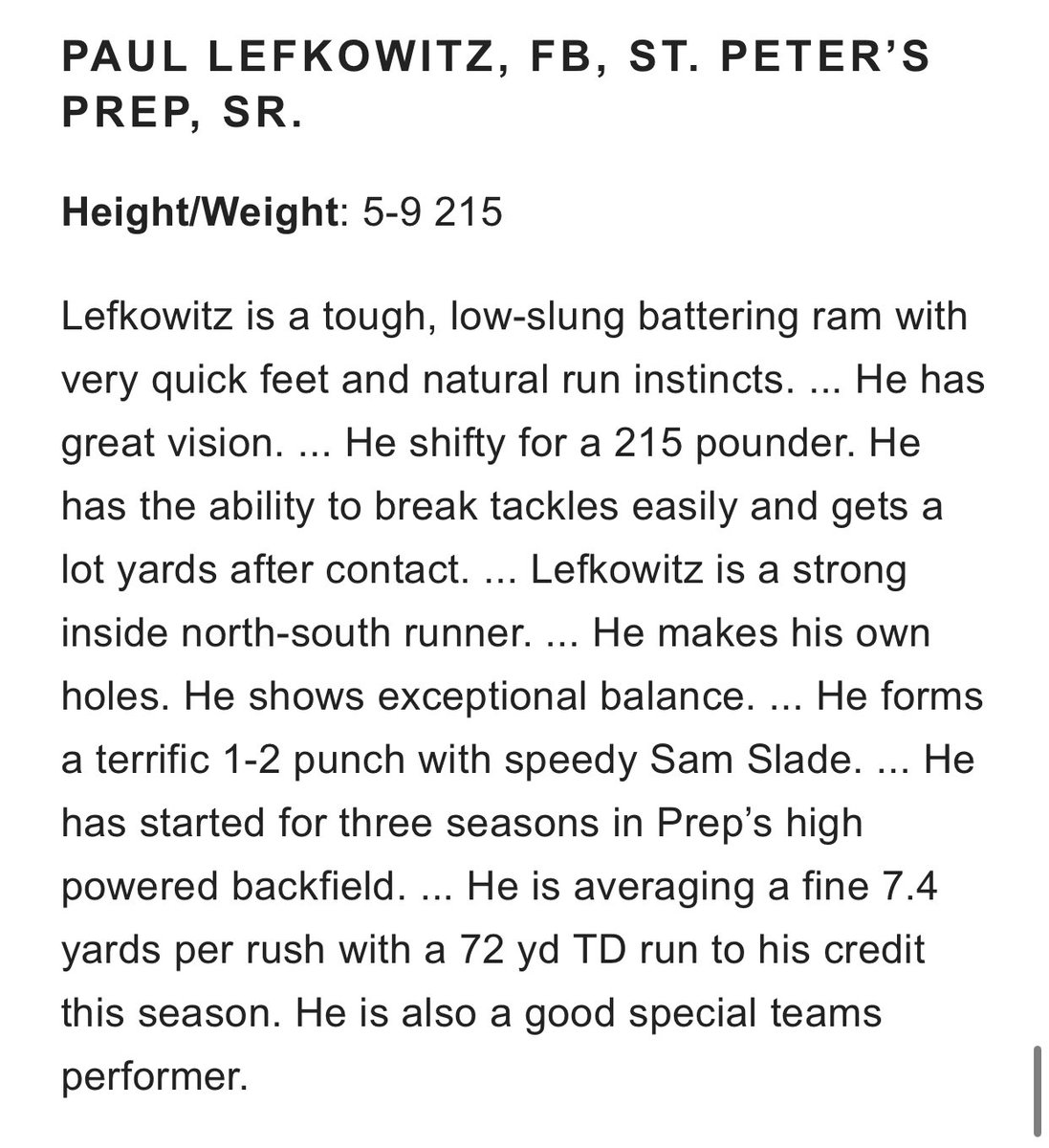 Unmatched consistency over his 4 year career. Versatile 3-way player. Fan favorite. Our leader… 

Paul. Lefkowitz. <a href="/LefkowitzPaul/">Paul Lefkowitz</a>