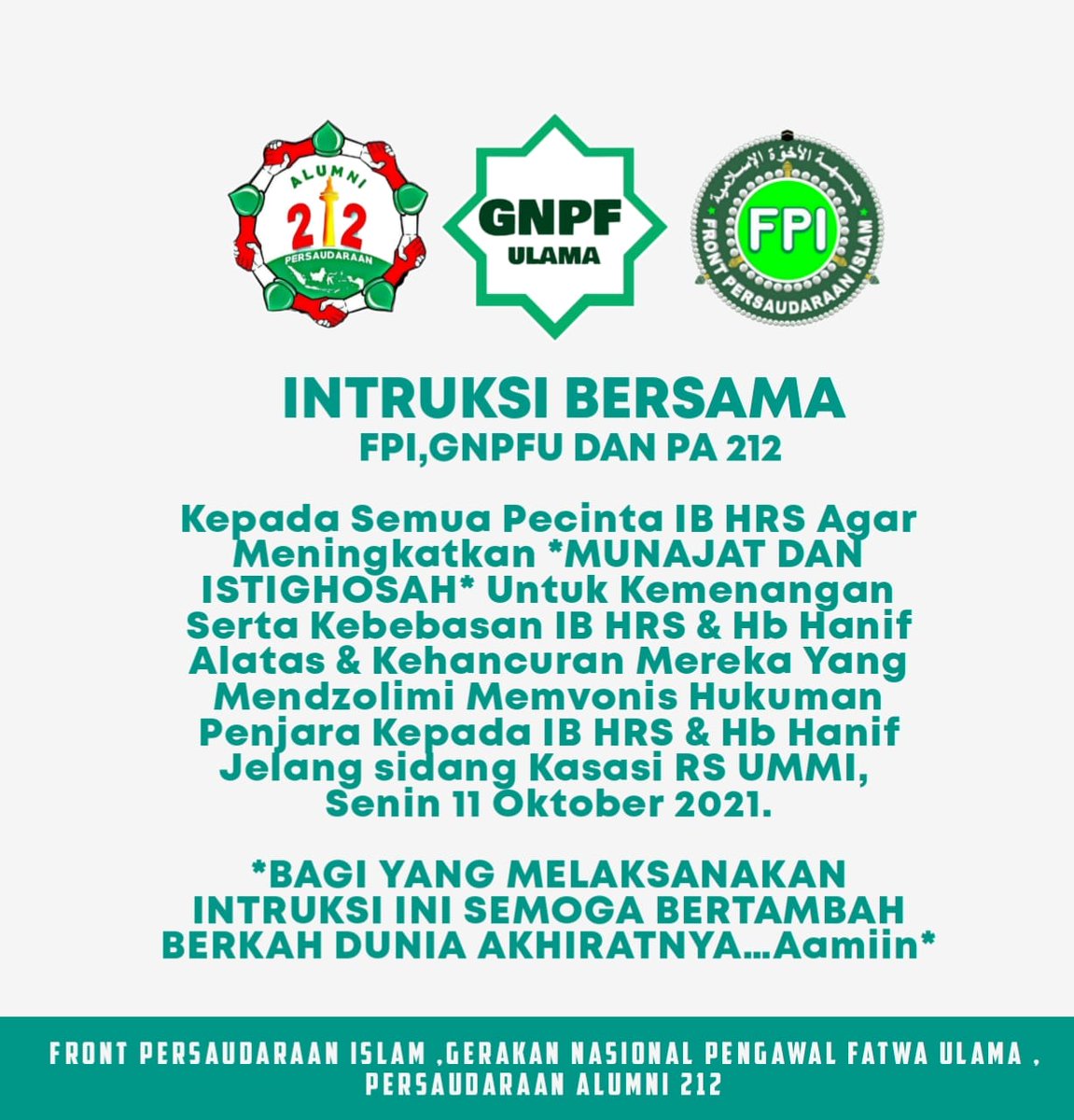 YuzufYusuf's tweet photo. Up.
#BebaskanIBHRS_BebaskanHabibHanif https://t.co/UJ7udm63Qt