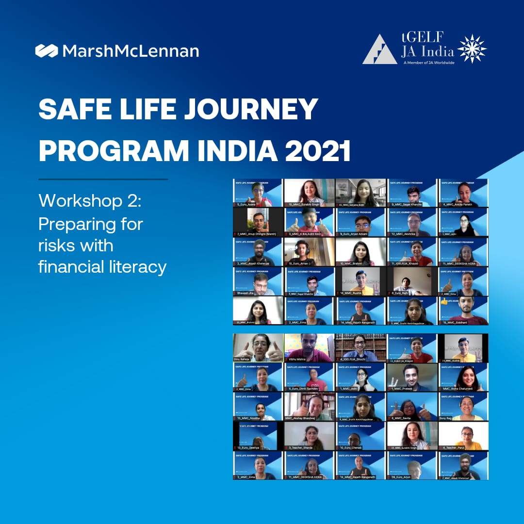 tGELF's tweet photo. We completed the second workshop of the Safe Life Journey India 2021 Program in collaboration with @MarshMcLennan.
Around 50 students got the opportunity to understand about natural and man-made hazards and what actions they can take to prevent risk situations. 

#SafeLife #LEAD https://t.co/ii616WR0ka