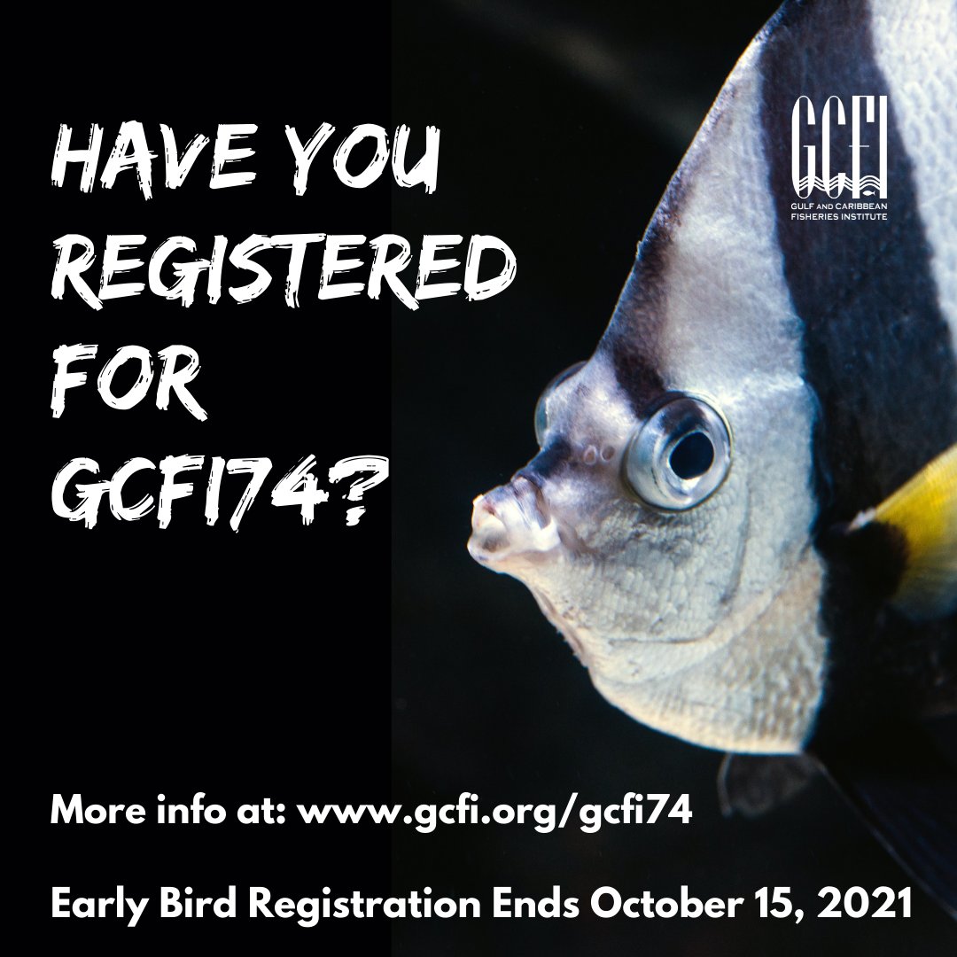 #GCFI74 begins in EXACTLY one month!
Have you registered yet? Early Bird Rates are available until October 15, 2021

Register now at: gcfi.org/conference-reg…

More info available at: gcfi.org/gcfi74