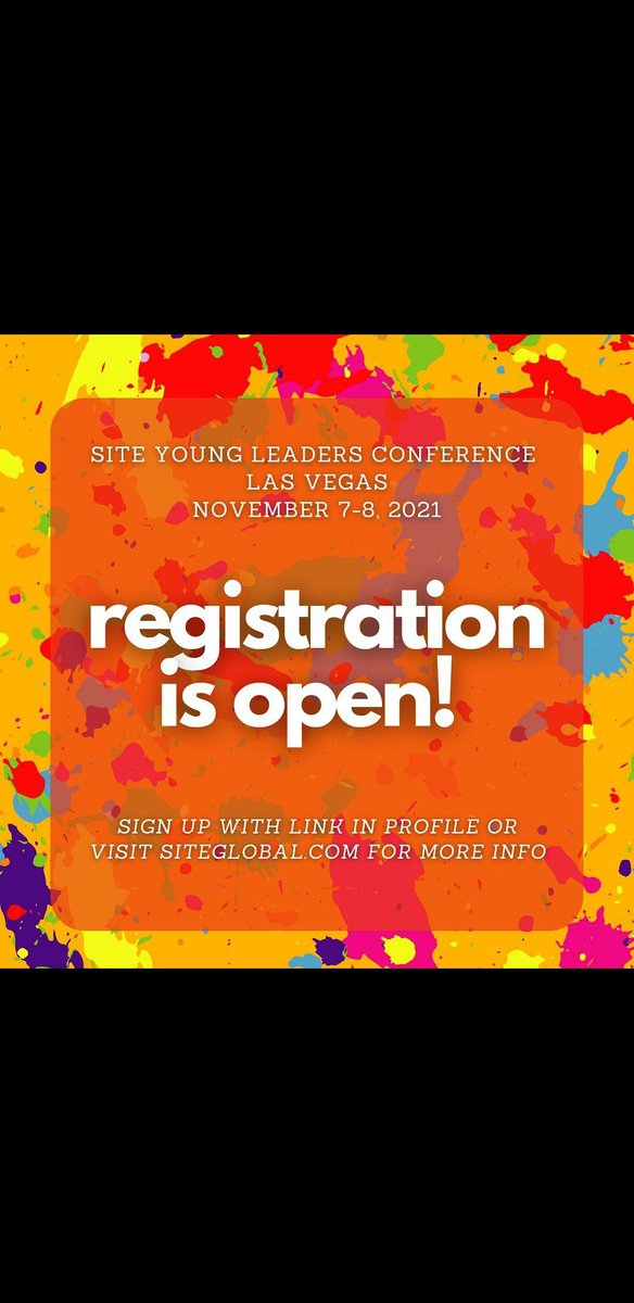 It's Here!!! SITE Young Leaders Conference Las Vegas ... For those of you who are attending registration is now open! SITEGLOBAL.com 

There are 14 different scholarship opportunities ... Check them out! 

web.cvent.com/event/f296bb60…

#SYL #SITEConference #LasVegas