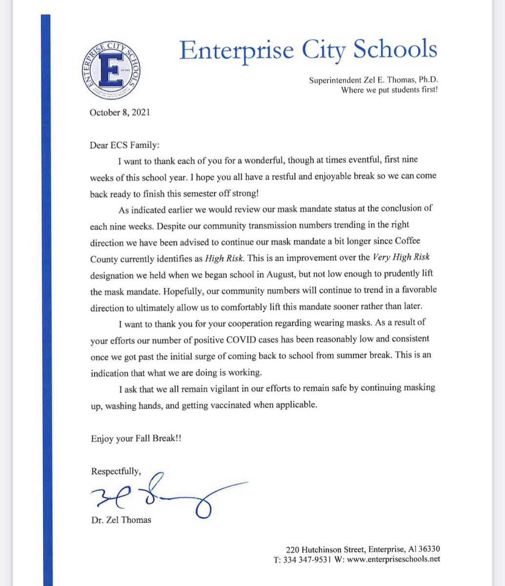 Parents please note: