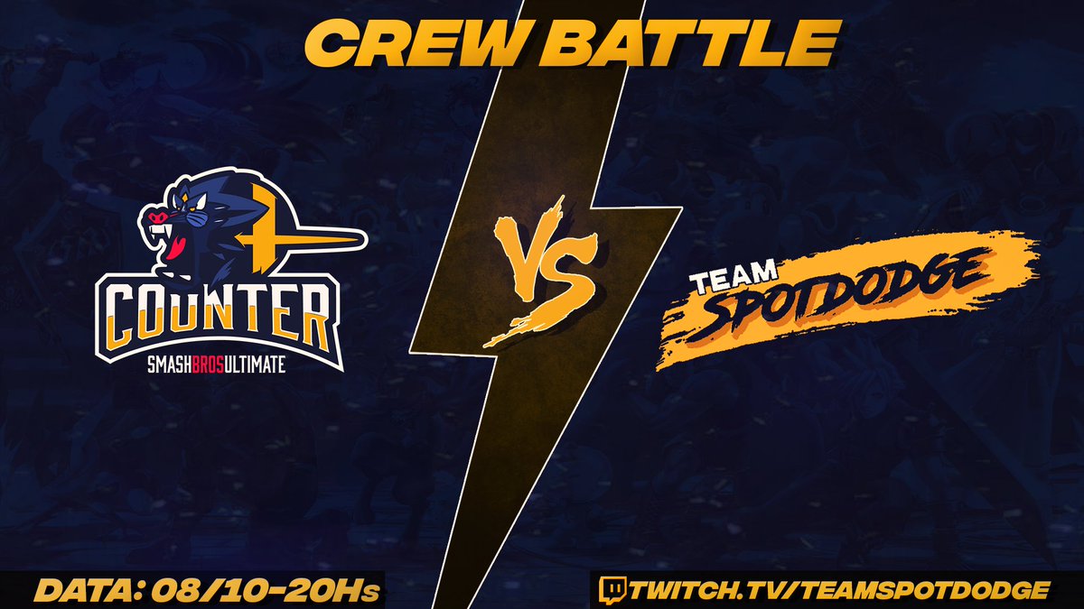 ClanCounter's tweet photo. E DO NADA! Crew battle HOJE! Counter Vs @Teamspotdodge. Será uma crew battle de 10 x 10 só com os melhores de cada time! Venha assistir e torcer com a gente!  20h no canal da TSD. https://t.co/SUNdvpp6yK