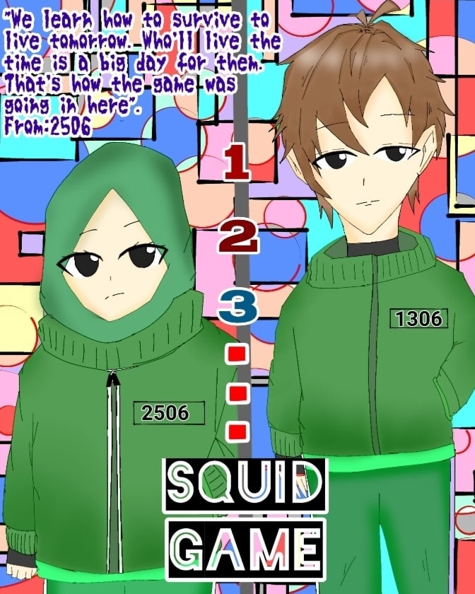 Pin25S's tweet photo. Squid game time😍
Myself and my OC want to join this too😂...yeahhh #squidgamefanart 
#squidgamenetflix #ibispaint 
#October #Netflix https://t.co/0otS1lJ5VH