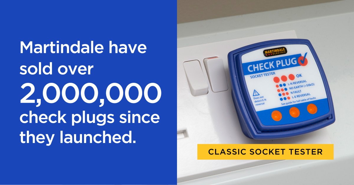 MartindaleElec's tweet image. That’s the equivalent of everyone in Hertfordshire (our home county) owning two.
Find out more about our Check Plug Socket Tester:
bit.ly/3adzXjo
#checkplug #sockettester #testequipment #martindalehistory