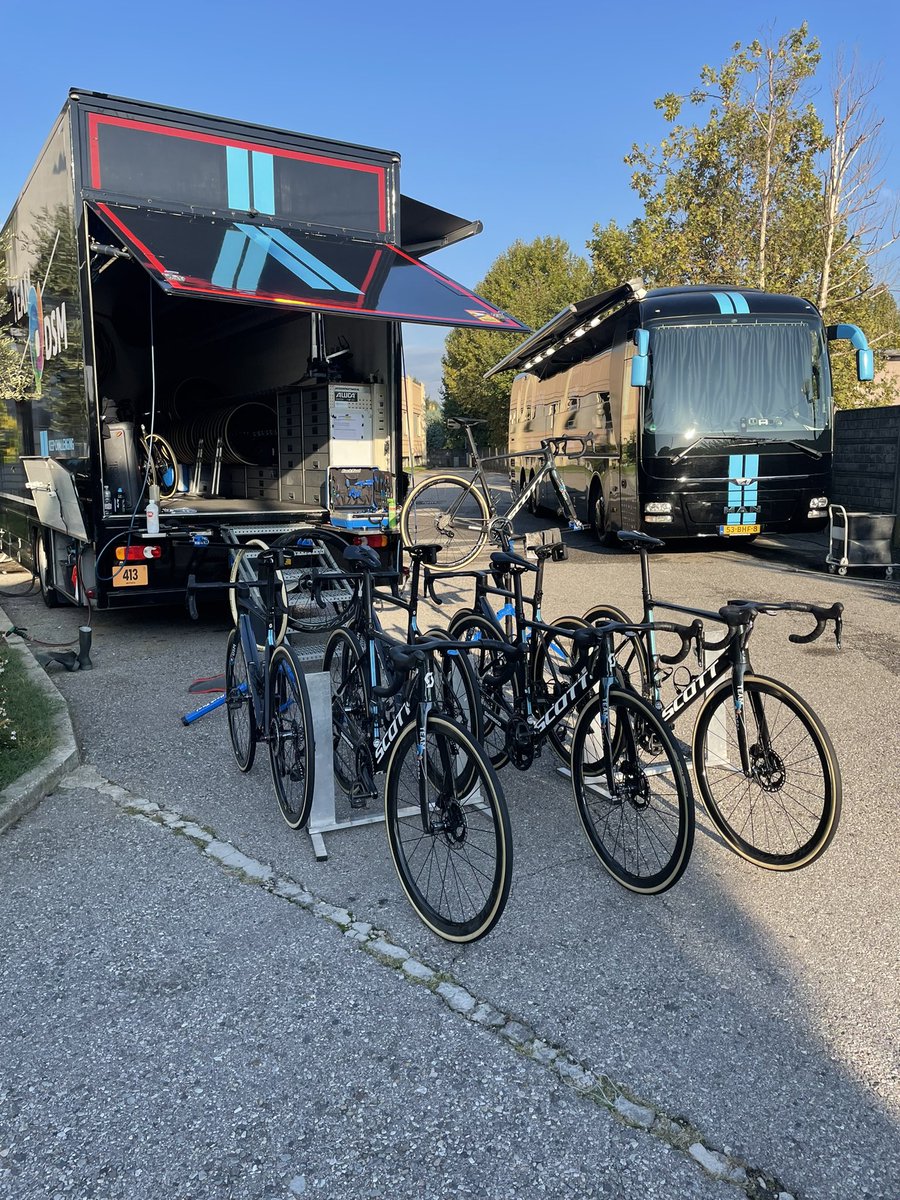 Preparing the bikes for my last race this year!👊🏻 <a href="/Il_Lombardia/">Il Lombardia</a>