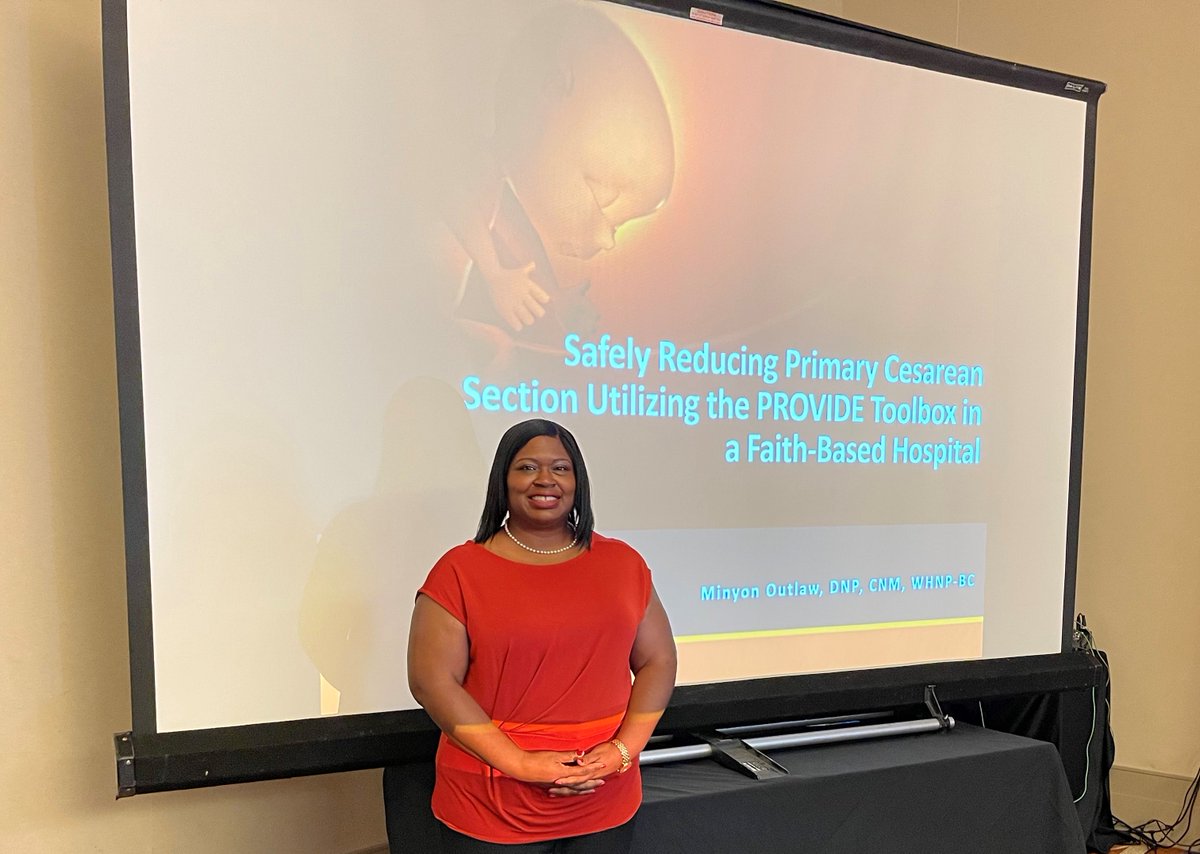 FrontierNursing's tweet photo. Celebrate #nursemidwives for #NMW2021. FNU Nurse-Midwife and #DNP program graduate Minyon Outlaw, presented at the 2021 National DNP Conference in Chicago. Thank you for your continued dedication and impact! @DNP_Inc
#MidwivesMakeaDifference #FNUAnswertheCall https://t.co/oDhcX0BF3z