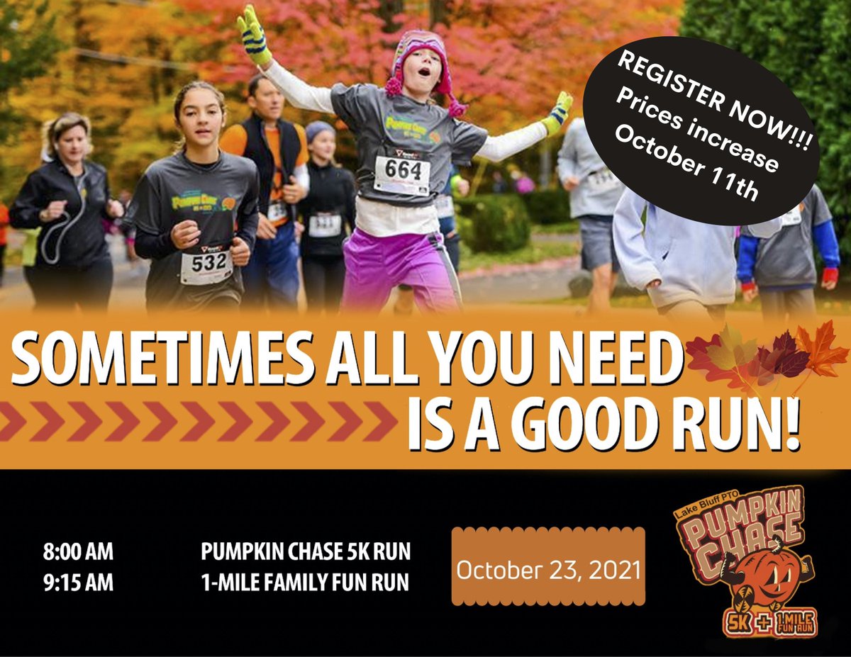 Register for the <a href="/pumpkinchase/">Pumpkin Chase</a> at lakebluffpumpkinchase.org