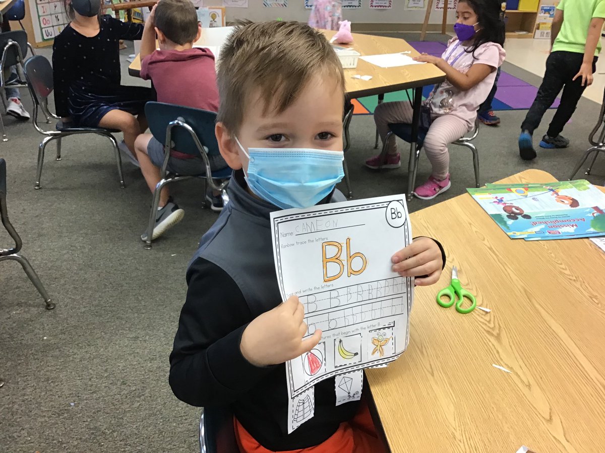 Kindergarten is becoming alphabet experts as we continue to practice the letter B 📝