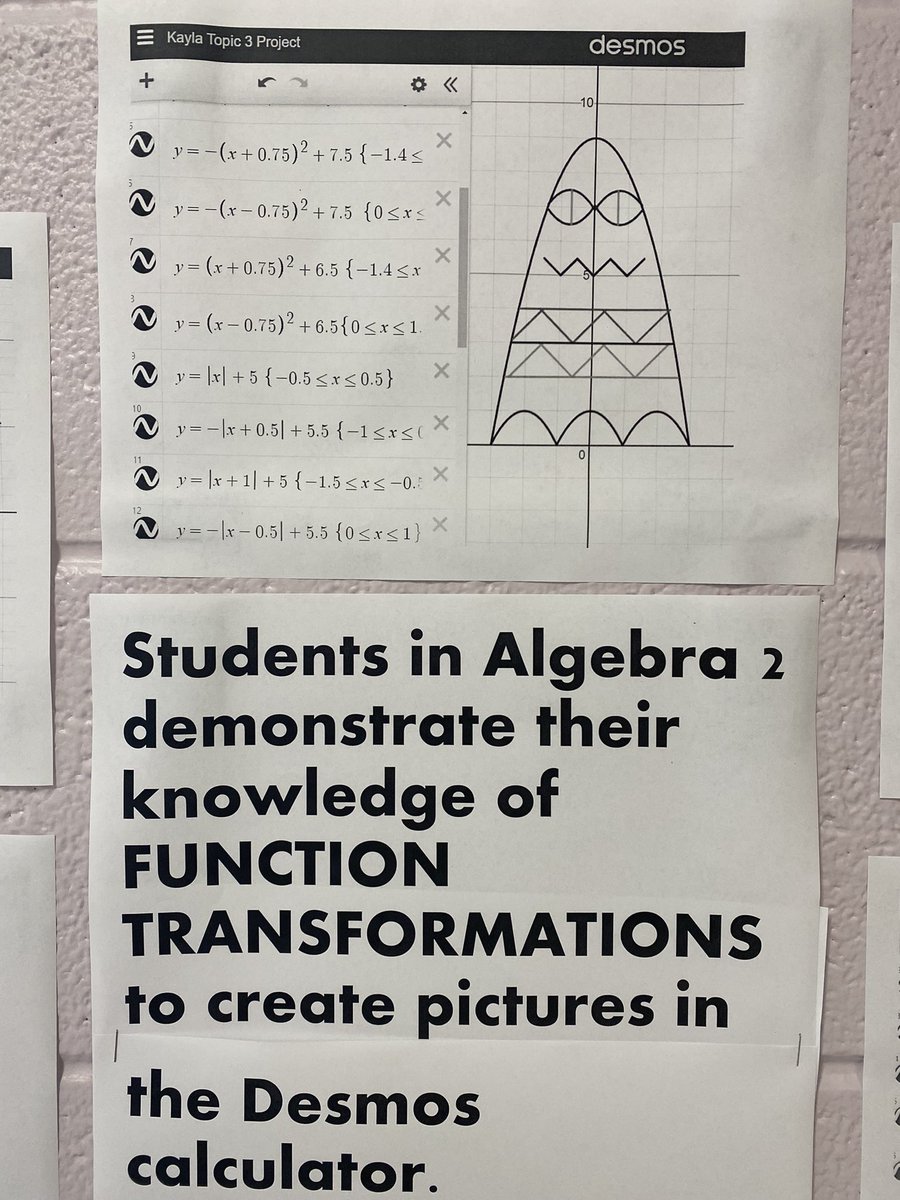 MrsSki_Math's tweet image. My Alg 2 students are rockstars! #functiontransformations #desmoscalc #mathisfun