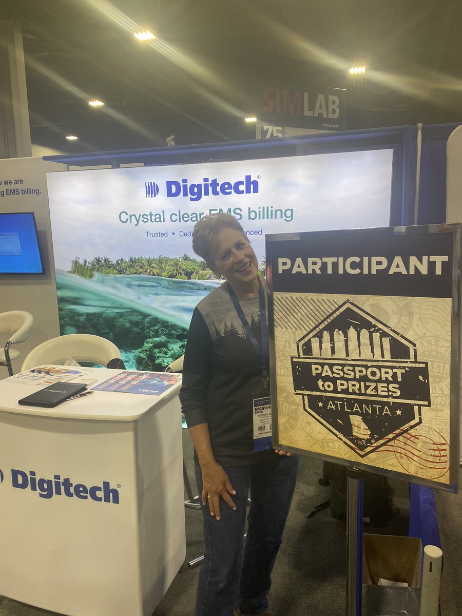 DigitechCom's tweet photo. We’ve had a great week here at #EMSWorld2021! Thank you to everyone who stopped by our booth to chat, it was really good to come together in person again. Also, congratulations to Ladonna Brady, our Passport to Prizes winner! Until next year! 😊 https://t.co/iv2WVOLMJl