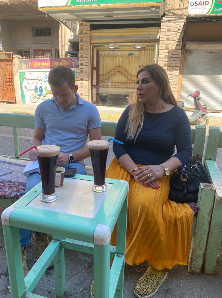 BrowneGareth's tweet photo. With Dr Dunia Al Nuaimi in Mosul Old City today. The Iraqi-British dermatologist gave up her job in London and returned to Mosul having fled in 1992 to stand in Sunday’s election. Stay tuned for our story @TheNationalNews #itsnotguinness https://t.co/VNGpCSqwJ8